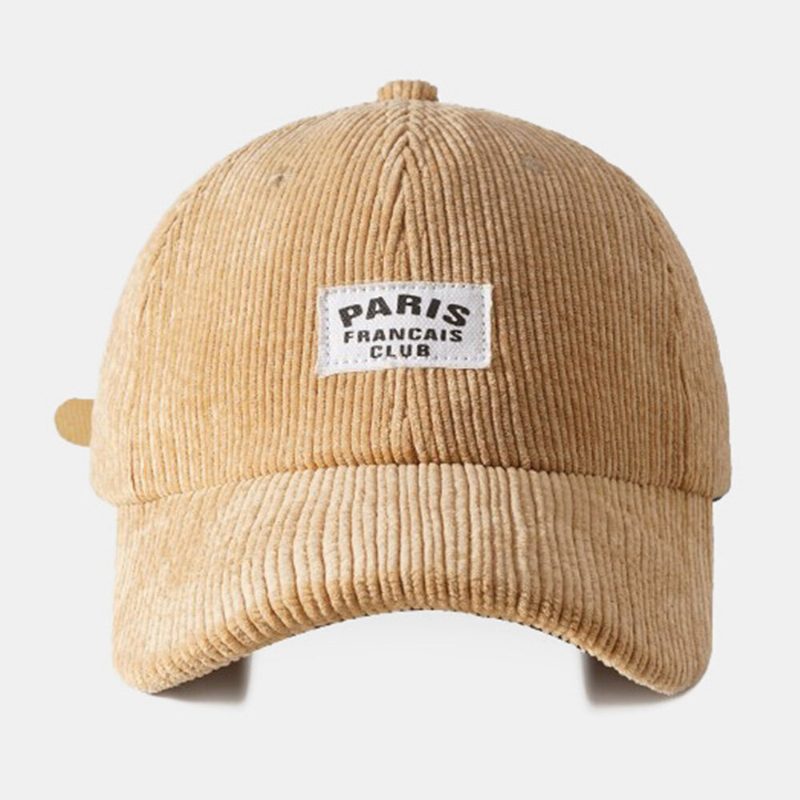 Unisex Baseballcaps Ensfarget Letter Patch Dome All-match Warm Driving Hat