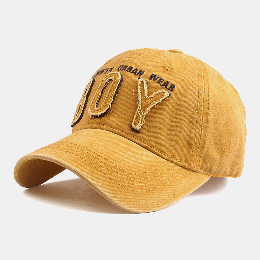 Unisex Bomull 3d Brevbroderimønster Patch Vasket Solseil Baseballcaps