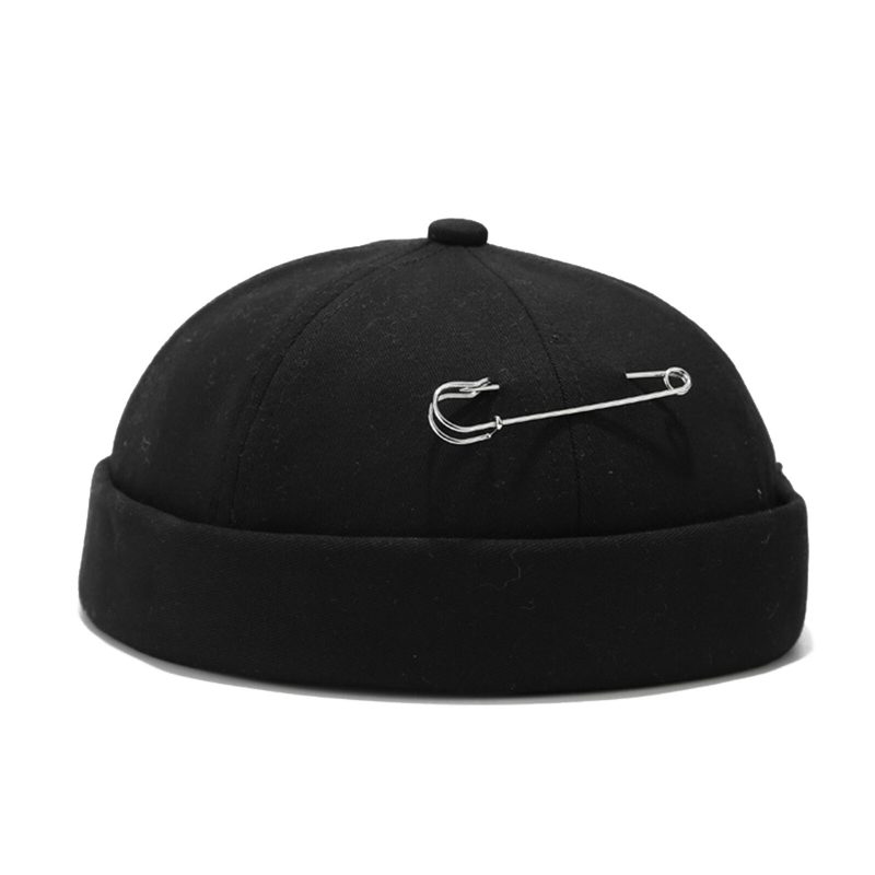 Unisex Bomull Binders Dekor Uformell All-match Justerbar Brimless Beanie Utleier Capser Skull Caps