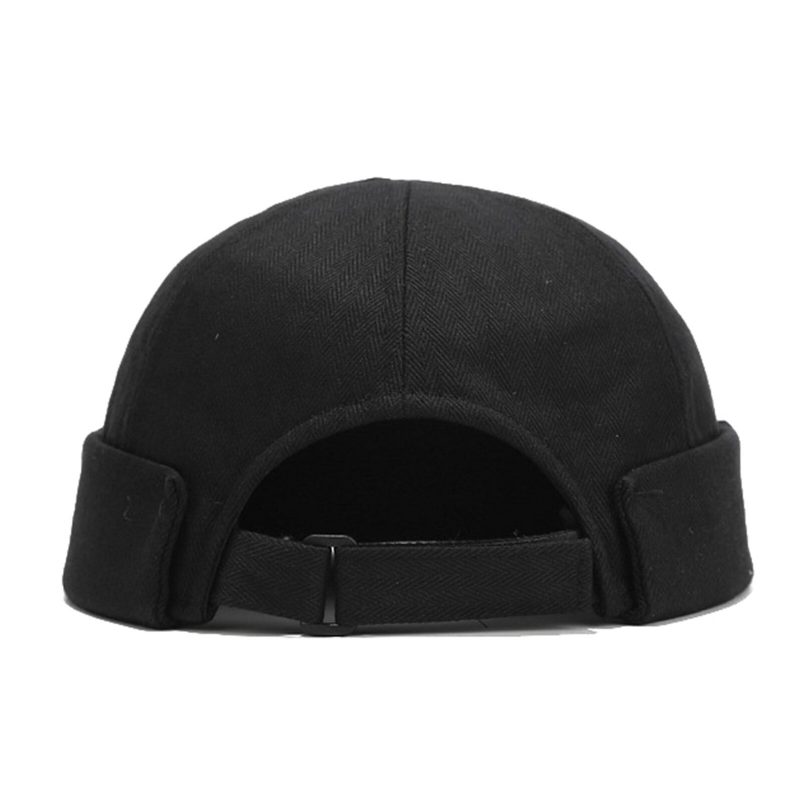 Unisex Bomull Ensfarge Stilig Enkel All-match Justerbar Brimless Beanie Landlord Caps Skull Caps