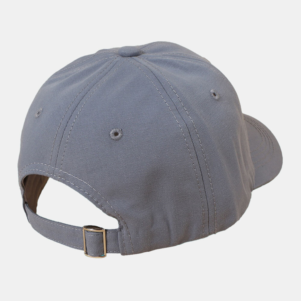 Unisex Bomull Ensfarget Bokstav Daisy Mønster Broderi Bred Skygge Solseil Baseballcaps