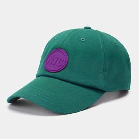 Unisex Bomull Ensfarget Bokstavmønster Gummi Rund Etikett All-match Solkrem Baseballcaps