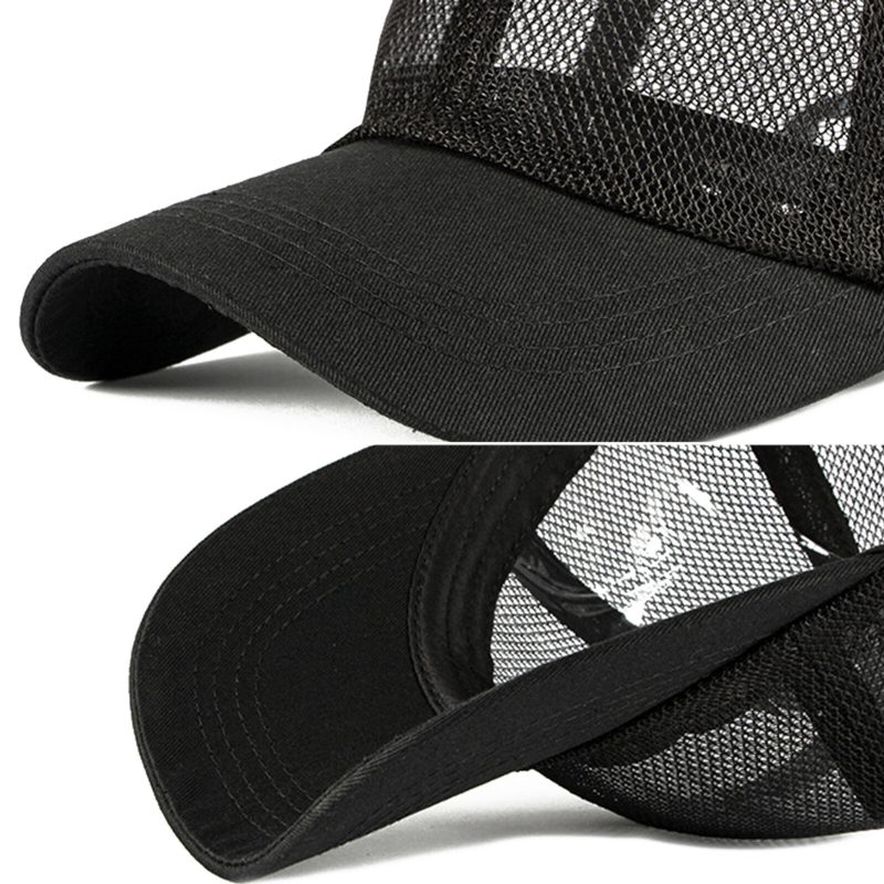 Unisex Bomull Justerbar Mesh Utendørs Skygge Baseballcaps