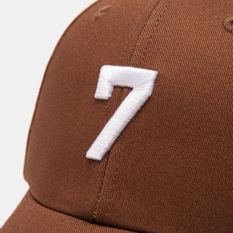 Unisex Bomull Nummer 7 Mønster Tredimensjonalt Broderi Mote Solseil Baseballcapser