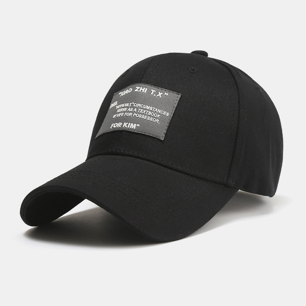 Unisex Bomull Solid Bokstavmønster Lapp Justerbar Solkrem Baseballcaps