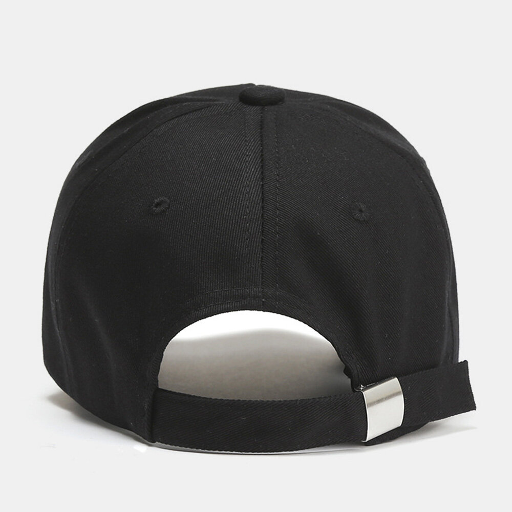 Unisex Bomull Solid Bokstavmønster Lapp Justerbar Solkrem Baseballcaps