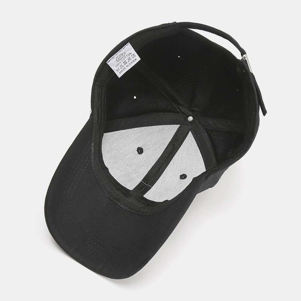 Unisex Bomull Solid Bokstavmønster Lapp Justerbar Solkrem Baseballcaps