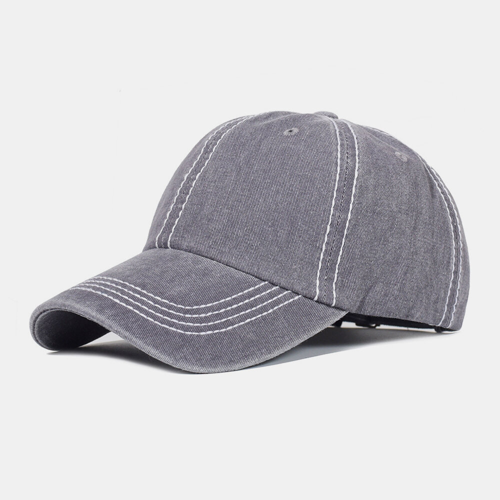 Unisex Bomull Solid Farge Laget Gammel Utendørs Solkrem Solskjerm Baseballcaps