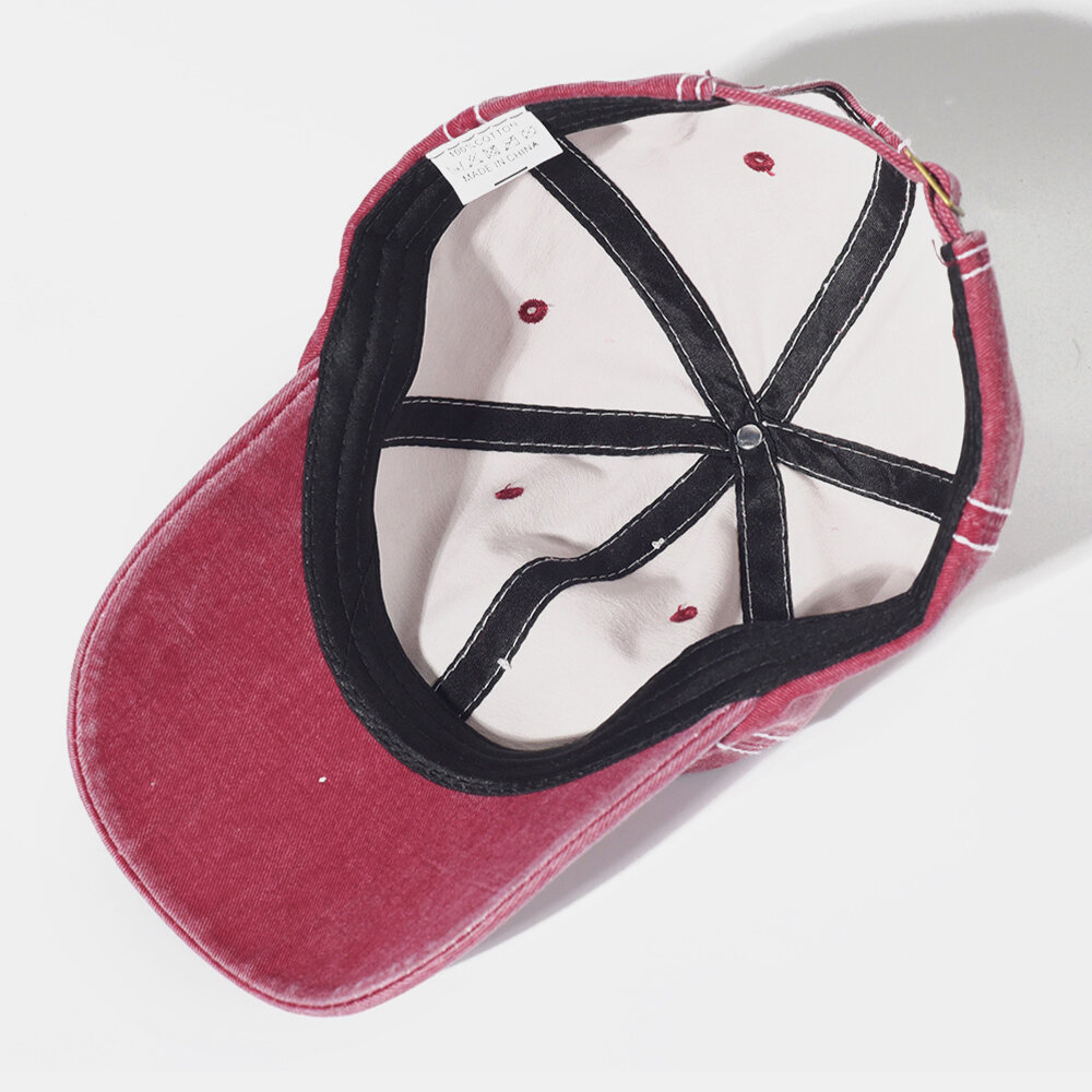 Unisex Bomull Solid Farge Laget Gammel Utendørs Solkrem Solskjerm Baseballcaps