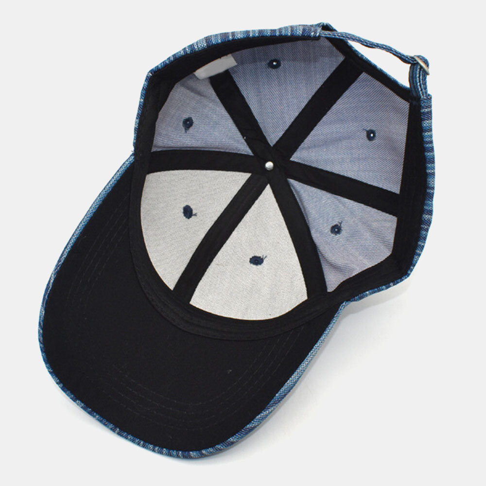 Unisex Bomull Stripete Mønster Casual Travel Sunshade Baseballcaps