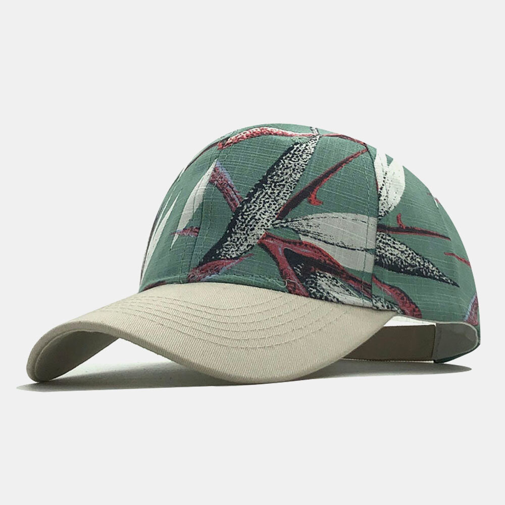 Unisex Bomullsblomsterbladbroderimønster All-match Solseil Baseballcaps