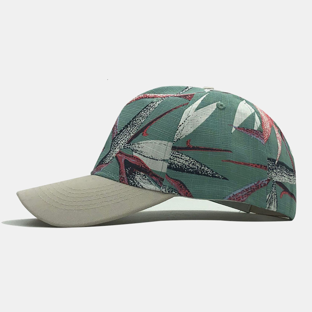 Unisex Bomullsblomsterbladbroderimønster All-match Solseil Baseballcaps