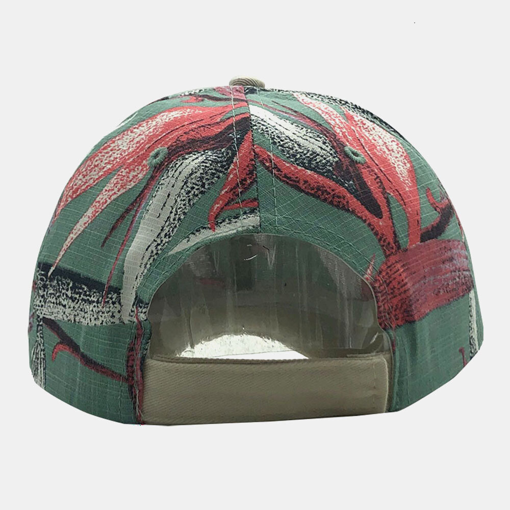 Unisex Bomullsblomsterbladbroderimønster All-match Solseil Baseballcaps