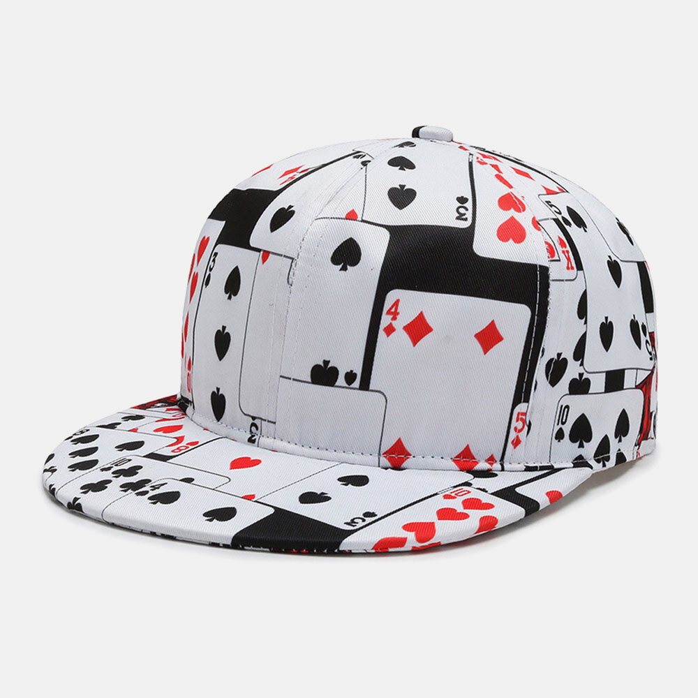 Unisex Bomullsoverlegg Pokerkjedebrev Graffititrykk Hip-hop Mote Baseballcaps