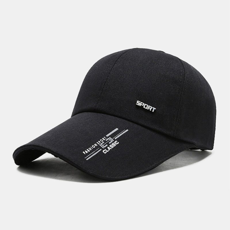 Unisex Casual Canvas Forleng Rand Vesker Brem Baseballcaps Utendørs Sykling Fiske Solskjerm Justerbar Hatt