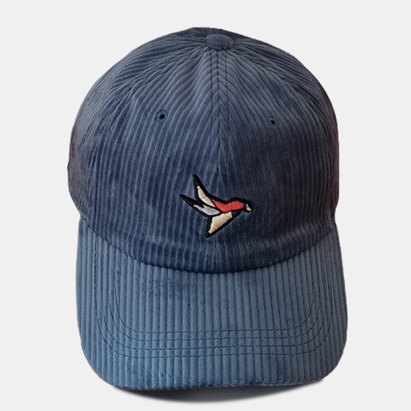 Unisex Corduroy Tegneserie Farget Papir Crane Broderi Baseball Cap Vinter Varm Kjølig Beskyttelse Solskjermhatt