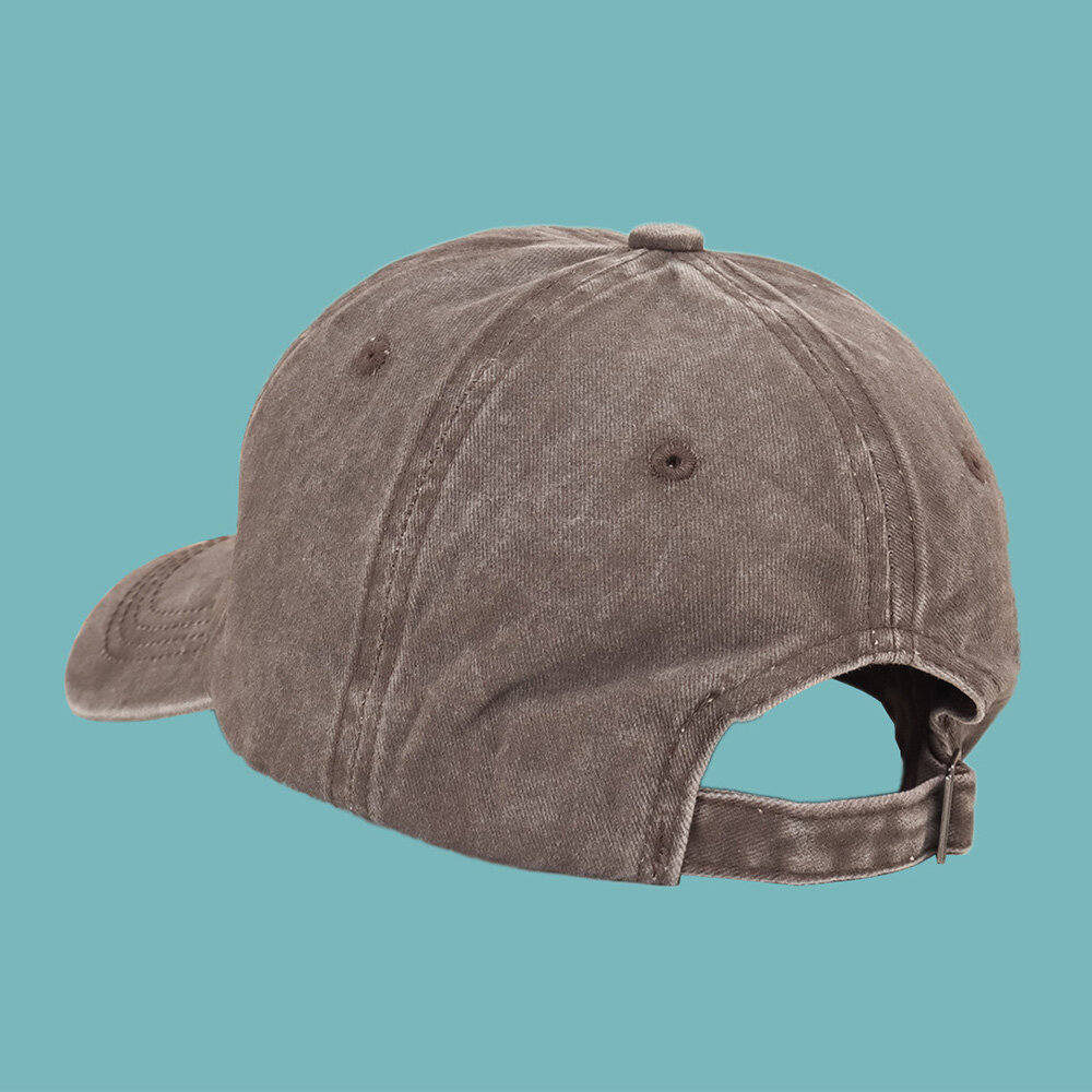 Unisex Ensfarget Solskjermhatt Med Bred Brem Sommer Uformell Vill Baseball Cap Twill Cap