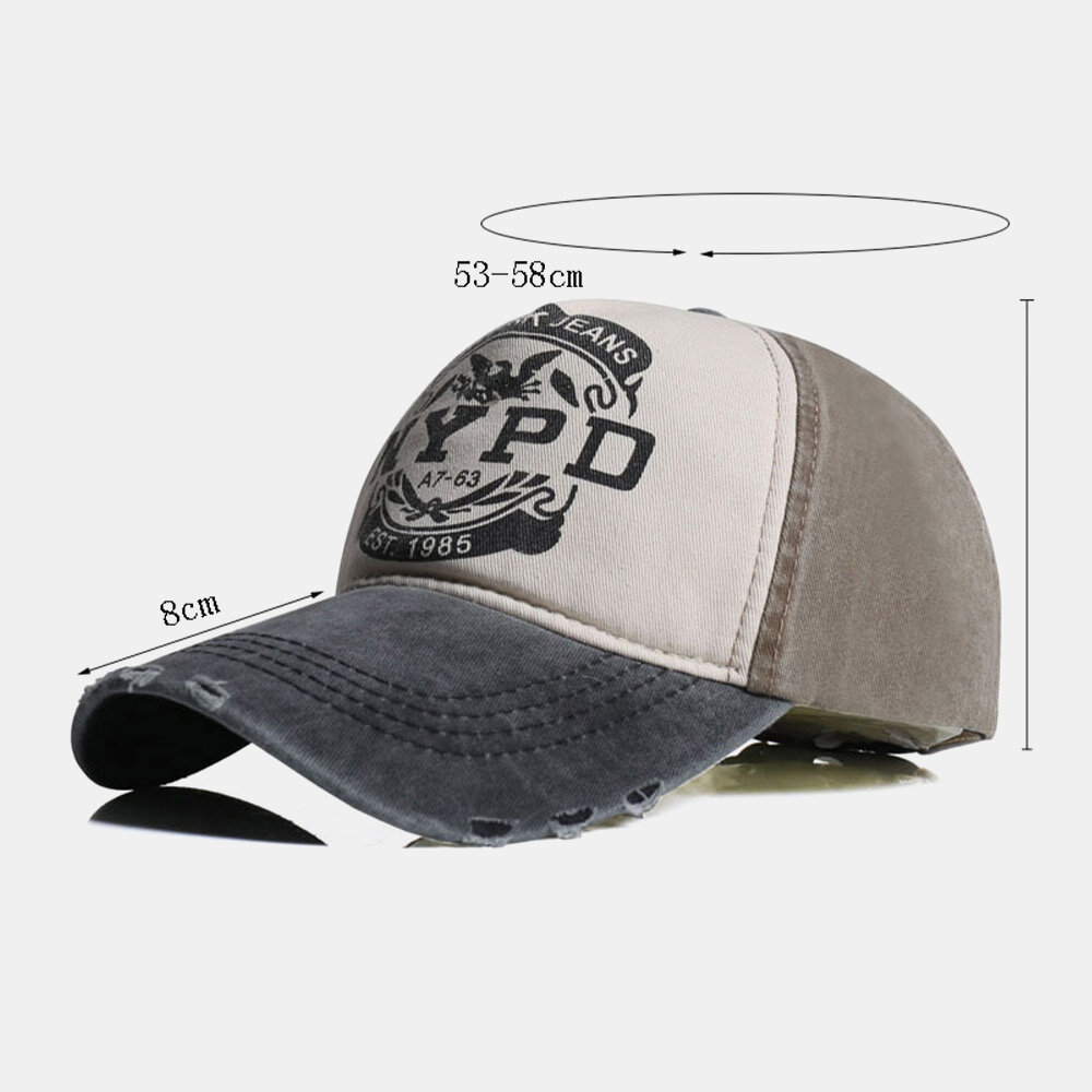 Unisex Fabrikat Gammelt Brev Eagle Trykt Kypert Caps Sommer Reise Solseil Baseball Caps