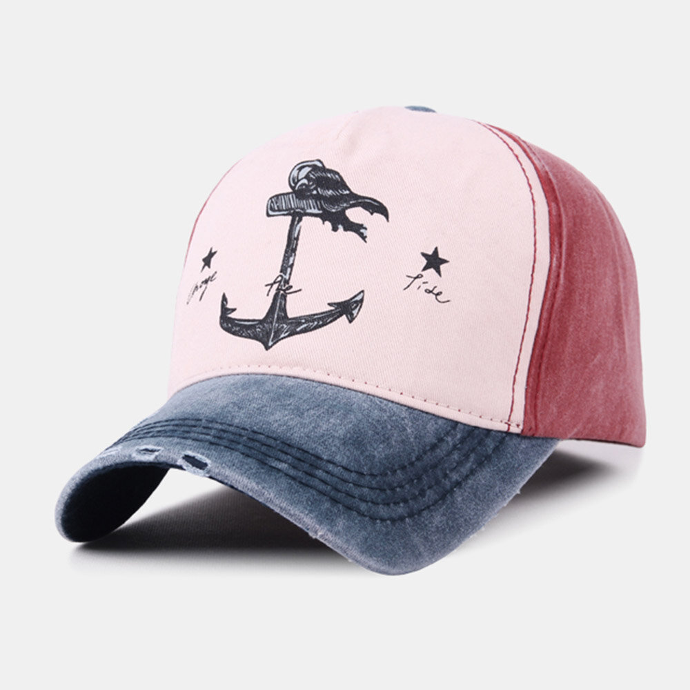 Unisex Fabrikat Gammelt Piratskip Ankermønster Eføy Cap Utendørs Solkrem Baseballhatter Stretch Fit Cap