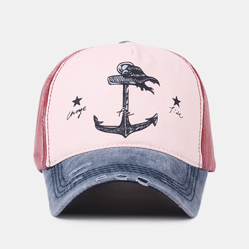 Unisex Fabrikat Gammelt Piratskip Ankermønster Eføy Cap Utendørs Solkrem Baseballhatter Stretch Fit Cap