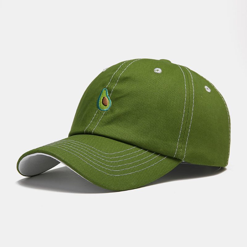 Unisex Frukt Avokado Grønt Mønster Baseballcaps