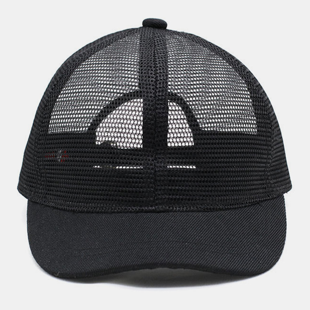 Unisex Full Mesh Pustende Justerbare Baseballcapser Med Kort Kurve