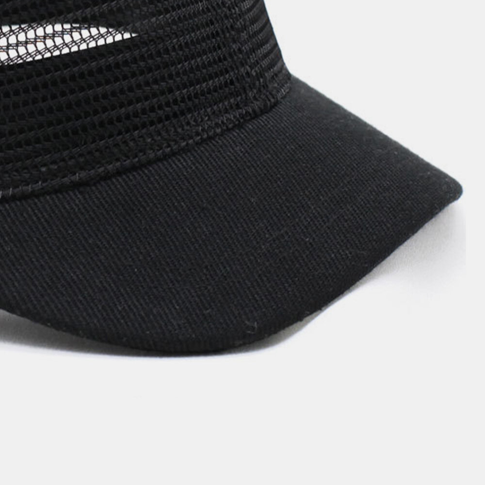 Unisex Full Mesh Pustende Justerbare Baseballcapser Med Kort Kurve