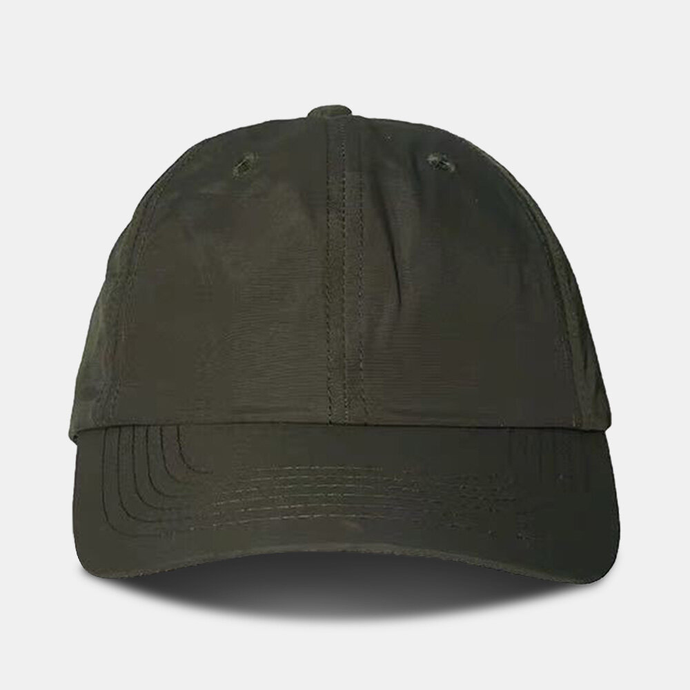 Unisex Hurtigtørkende Stoff Glidelåslomme Baseballcap Mote Wild Soft Top Solskjerm Justerbar Hatt