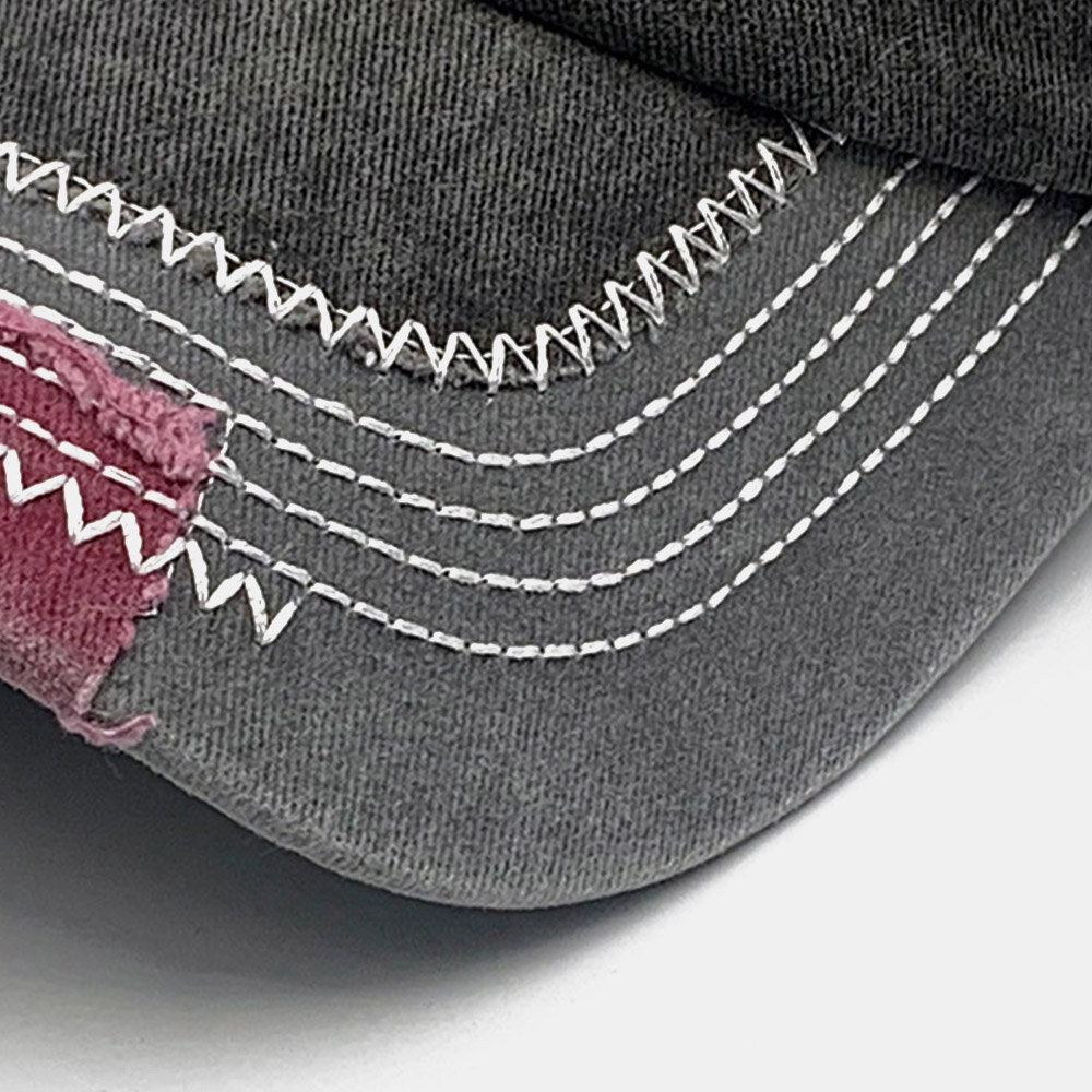 Unisex Kontrastfarge Montert Cap Letter Broderi Utendørs Sport Baseballhatter