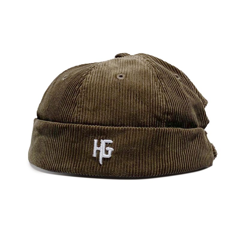 Unisex Kordfløyel Brodert H G Patten Uformell Beanie Utleier Lue Skull Cap