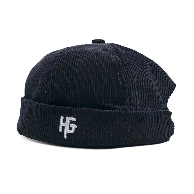 Unisex Kordfløyel Brodert H G Patten Uformell Beanie Utleier Lue Skull Cap