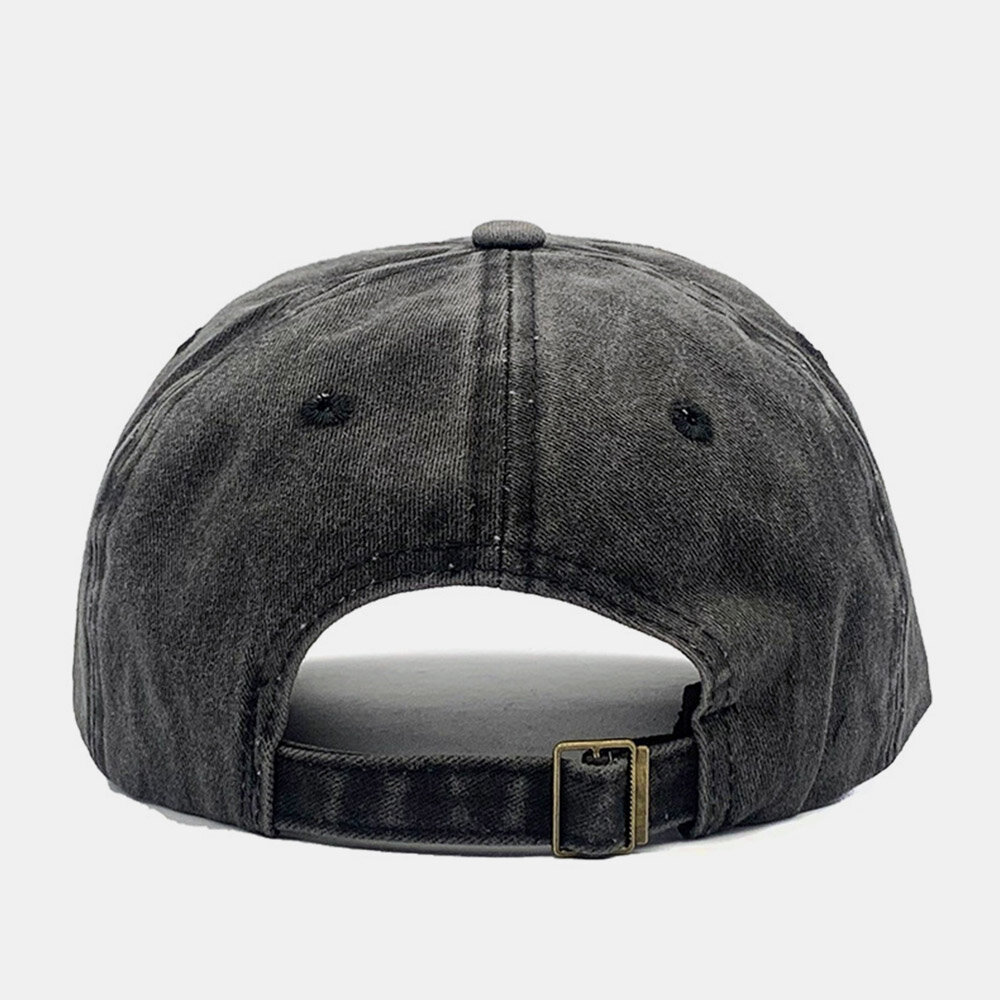 Unisex Laget Gammel Justerbar Montert Caps Bomull Brevlappsøm Mote Baseballcaps