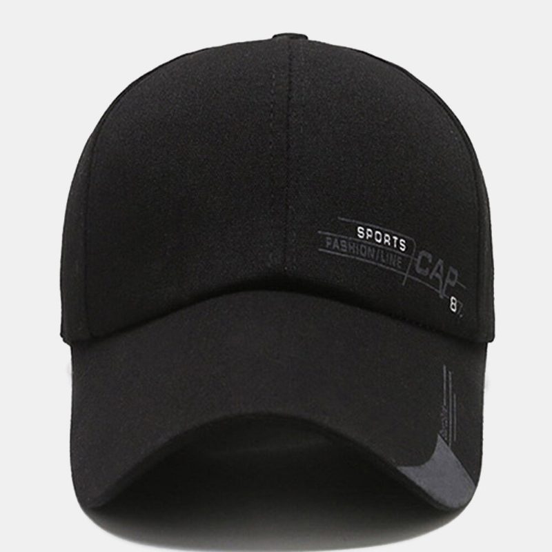 Unisex Lerret Ensfarget Bokstavmønster Baseball Cap Vår Sommer Uformell Vill Utendørs Fiske Solskjermhatt