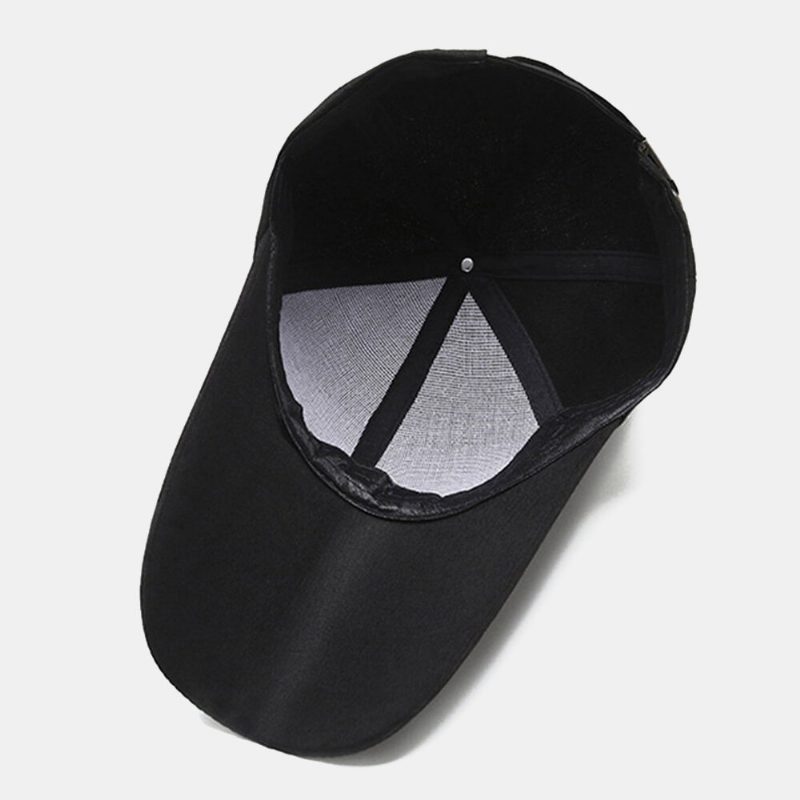 Unisex Lerret Ensfarget Bokstavmønster Baseball Cap Vår Sommer Uformell Vill Utendørs Fiske Solskjermhatt