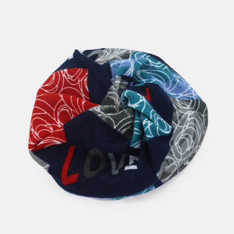 Unisex Letter Print Twist Hatter Beanie Hat