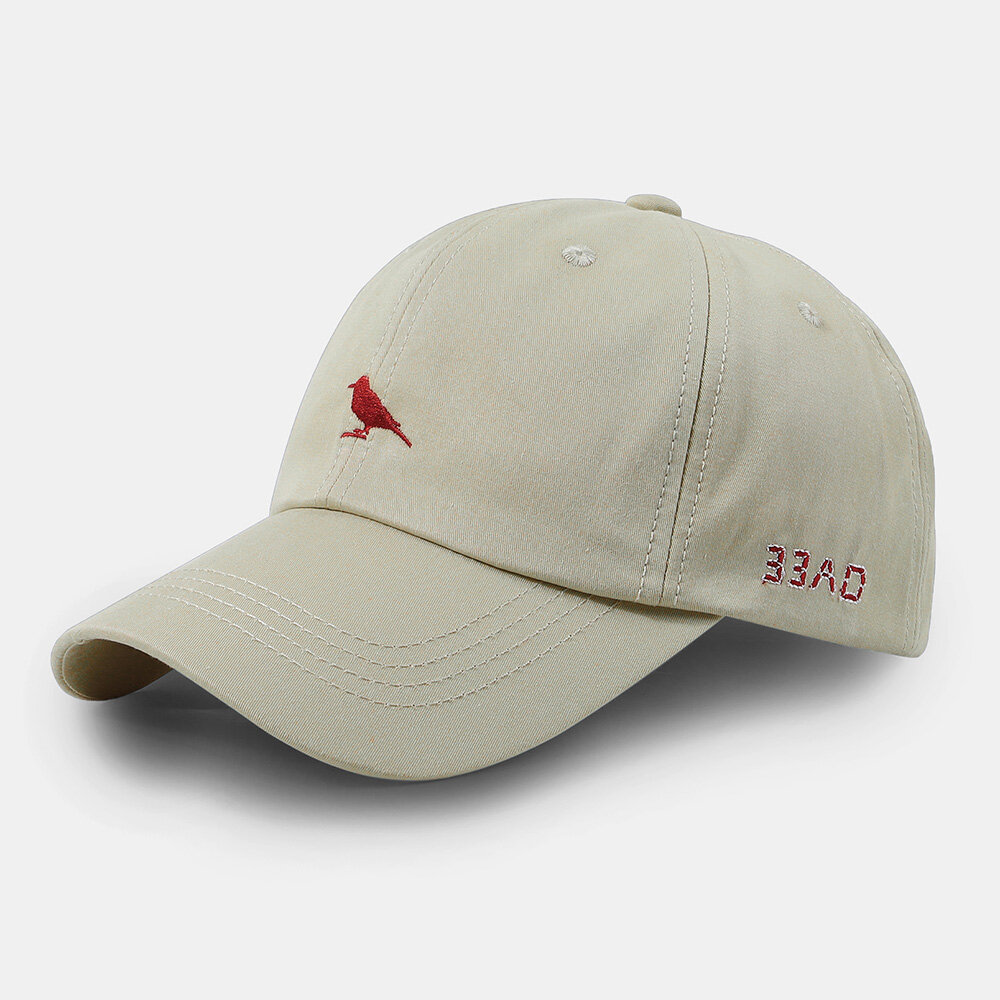 Unisex Little Bird Broderi Buet Brem Baseball Cap Uformell Vill Justerbar Solskjerm Twill Cap