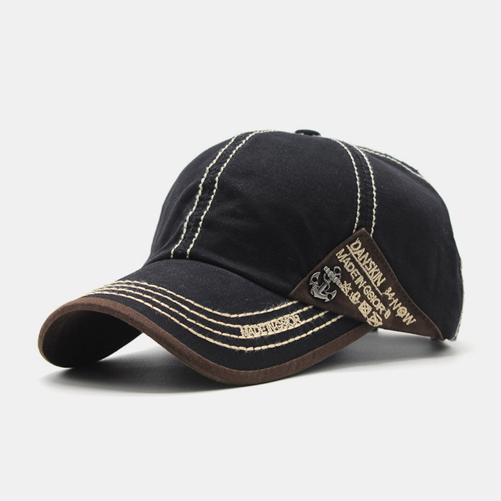 Unisex Metallbåtanker Baseballhatter Brevbroderi Utendørs Solkrem Ivy Cap Stretch Fit Cap