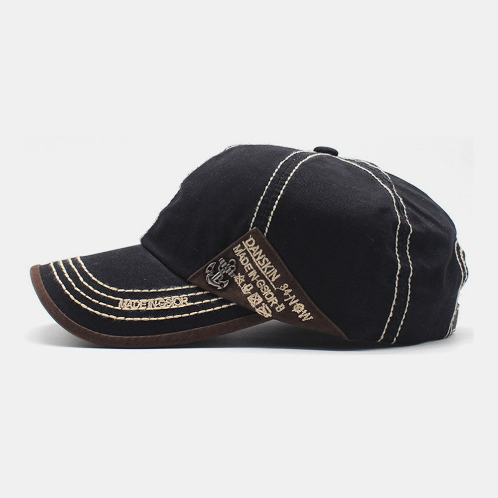 Unisex Metallbåtanker Baseballhatter Brevbroderi Utendørs Solkrem Ivy Cap Stretch Fit Cap