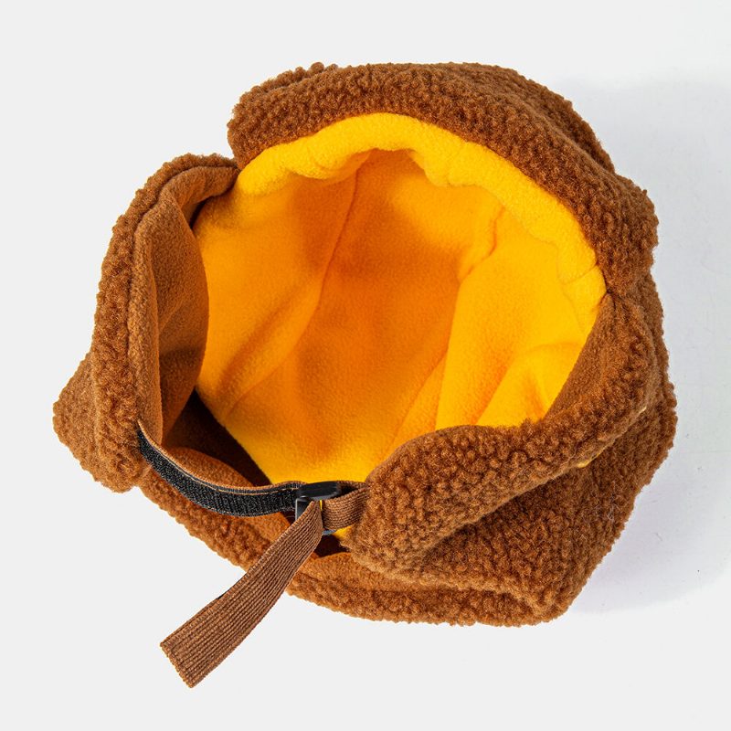 Unisex Øreklaffhatt Lammeull Plysj Fortykket Tallbokstavetikett Broderi Ørebeskyttelse Varmefangerhatt