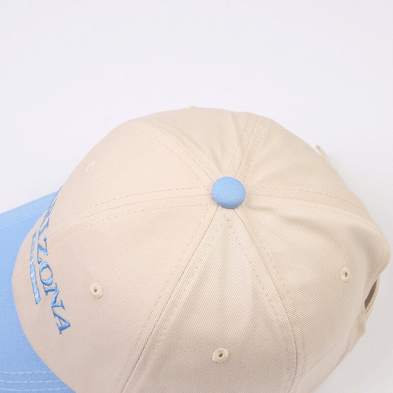 Unisex Soft Top Brevbroderi Baseball Cap Høst Vinter Buet Rim Sunshde Peaked Cap