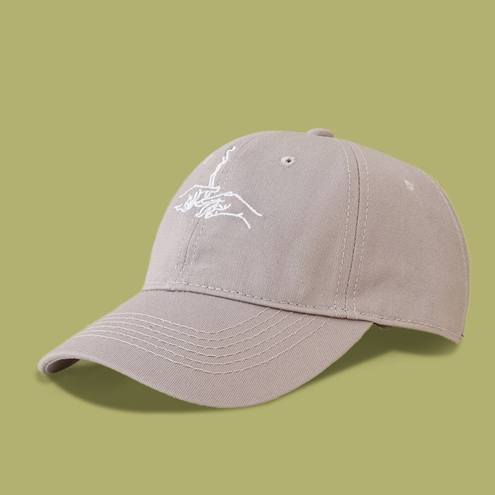 Unisex Solid Pustende Baseballcaps Brevbevegelsesmønster Broderi All-match Mote Solskjermhatt