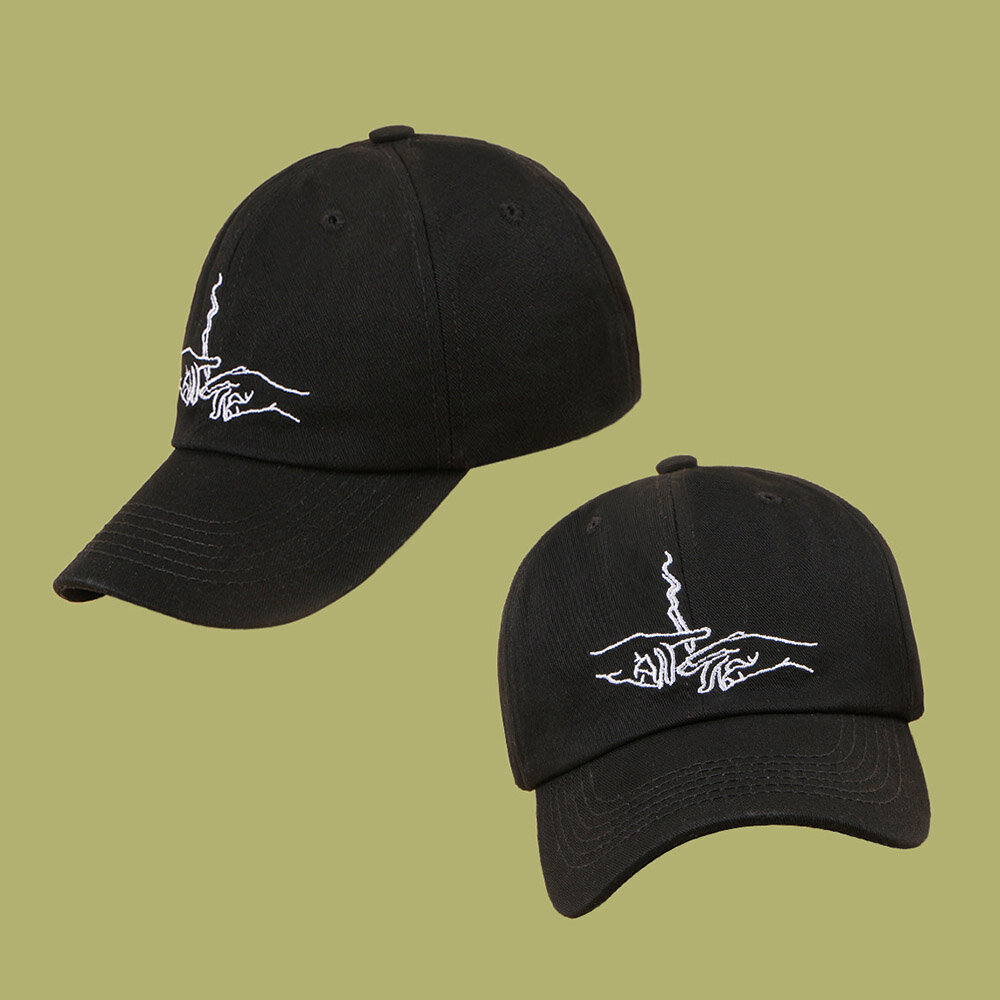 Unisex Solid Pustende Baseballcaps Brevbevegelsesmønster Broderi All-match Mote Solskjermhatt