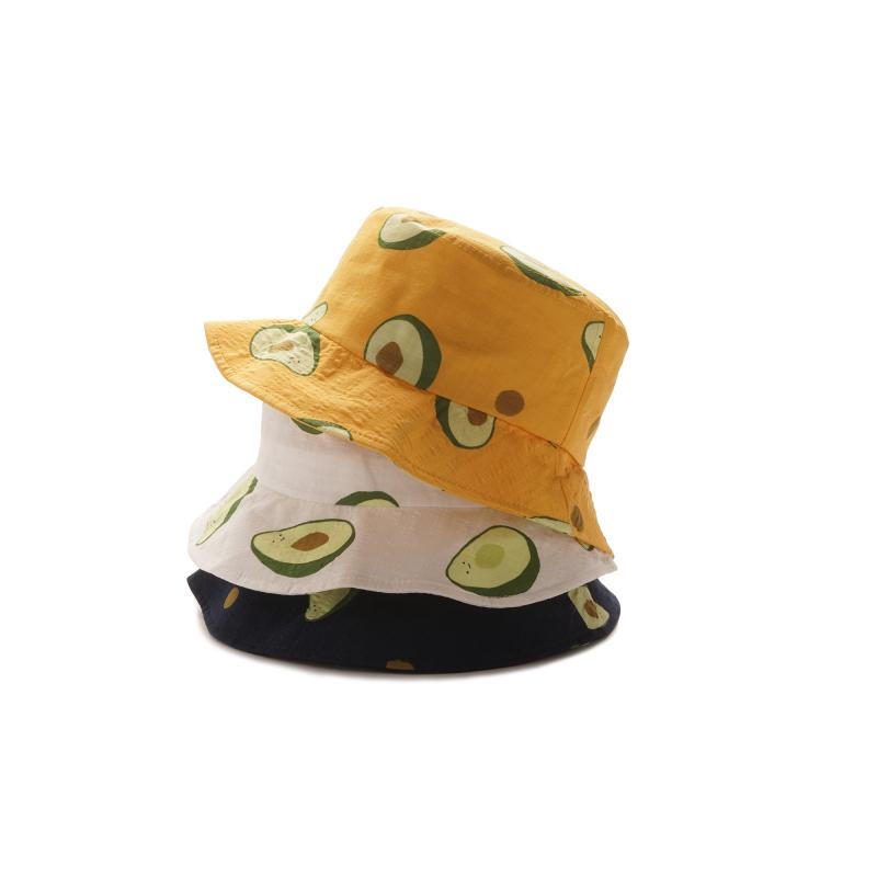 Unisex Sommer Avocado Fisherman Hatter Bøttelue Outdoor Travel Sun Hat