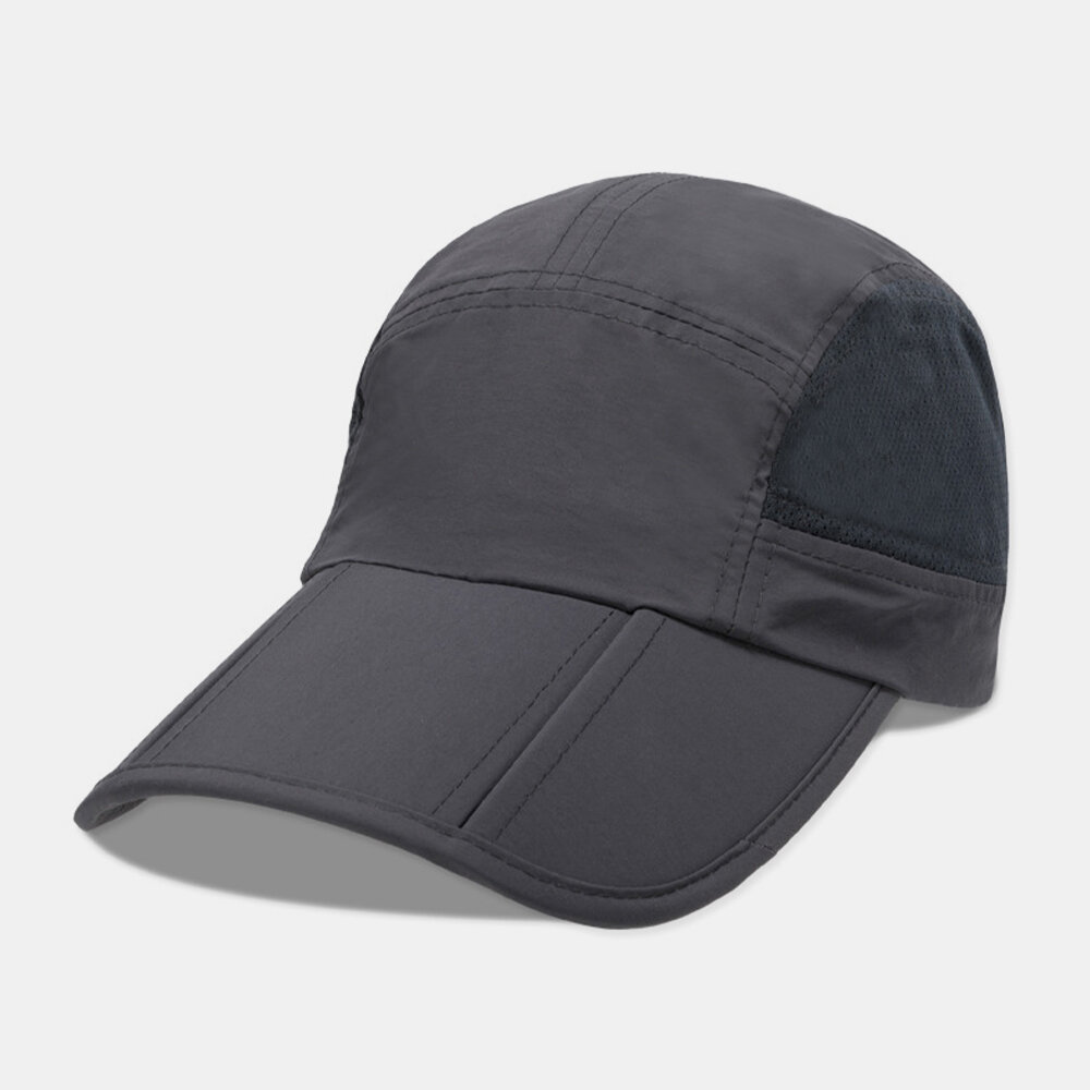 Unisex Sommersolseil Uv-beskyttelse Svetteabsorberende Hurtigtørkende Sammenleggbar Baseballhatt For Utendørssport