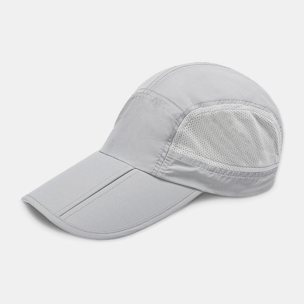 Unisex Sommersolseil Uv-beskyttelse Svetteabsorberende Hurtigtørkende Sammenleggbar Baseballhatt For Utendørssport