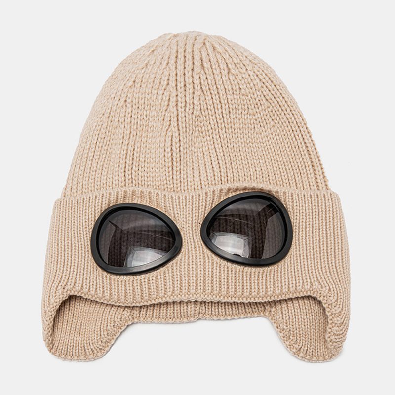 Unisex Strikket Ensfarget Aviator-briller Linsedekorasjon Tykk Varme Mote Luelue