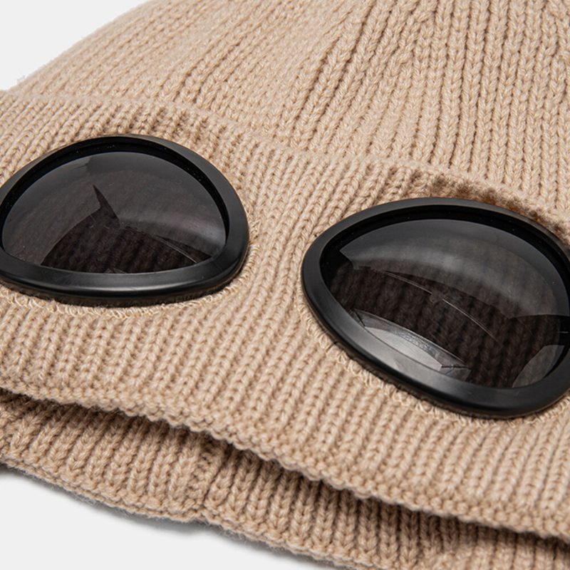 Unisex Strikket Ensfarget Aviator-briller Linsedekorasjon Tykk Varme Mote Luelue