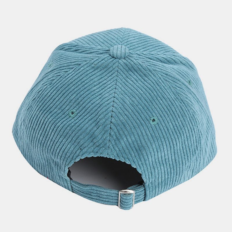 Unisex Tegneserie Sauebroderi Baseballcaps Uformell Bred Stripe Solskjerm Solkrem Corduroy-hatt