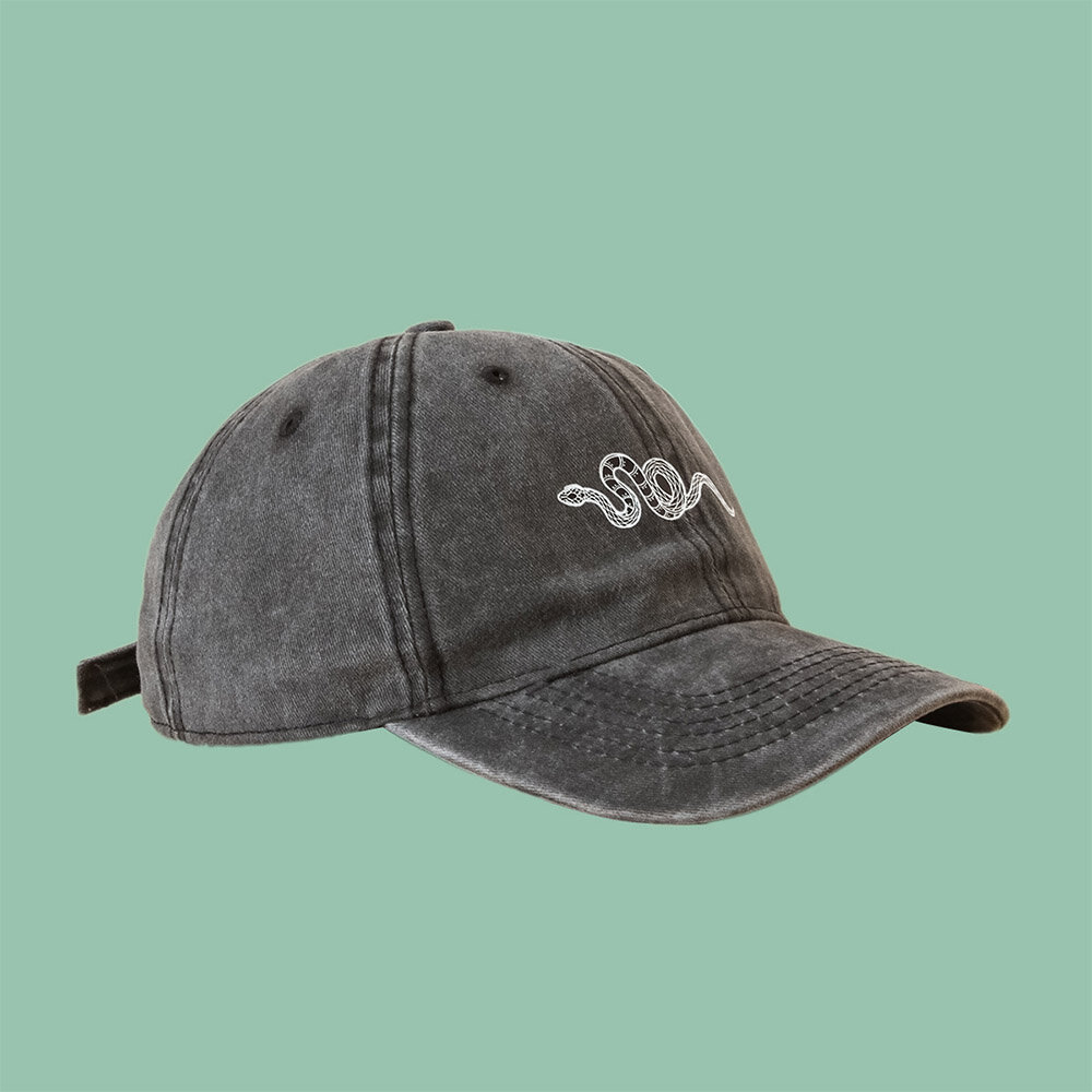 Unisex Vasket Bomull Baseballcaps Slangemønster Utskrift Sommer Utendørs Uformelt Solhatt