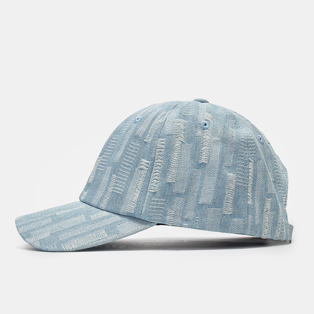 Unisex Vasket Denim Hull Justerbar Retro Solseil Baseballcaps